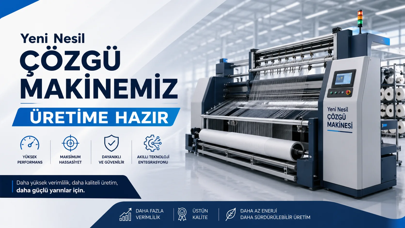 Yeni Nesil Çözgü Makinemiz Üretime Hazır